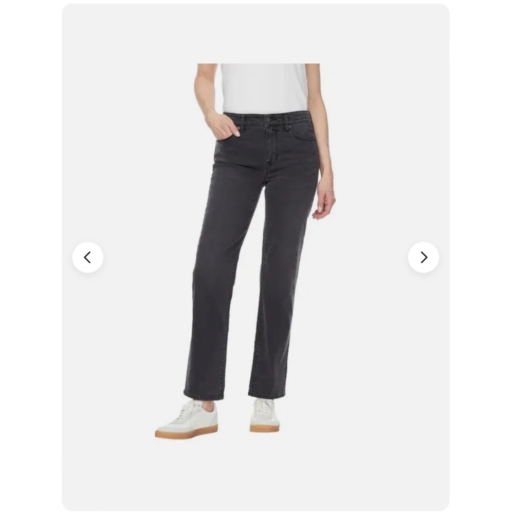 Hudson Los Angeles Black Mid Rise Straight Leg Jeans Womens Size 8 Classic Denim